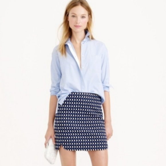 J. Crew Dresses & Skirts - J. Crew Jet Set Geo Mini Skirt in Vibrant Blue